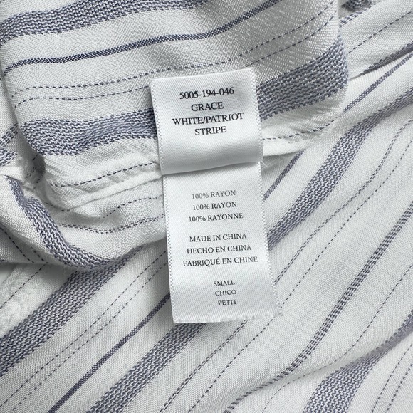 Rails | Women | Grace White Patriot Stripe Lace Up Top | Size Small - Picture 9 of 11